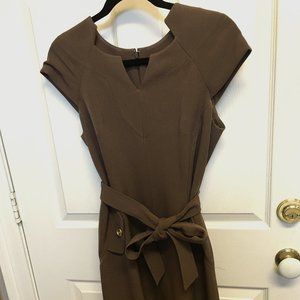 Kasper Crepe Sheath Belted Dress - Size 6